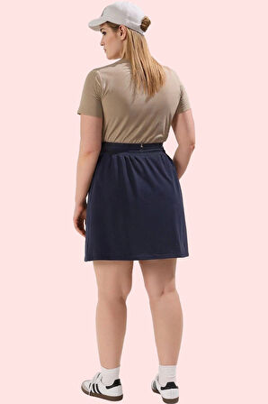 Kadın Günlük Örme Etek Yüksek Bel Straight Siluet Rahat Hafta Sonu Yaz Aylarının Vazgeçilmezi