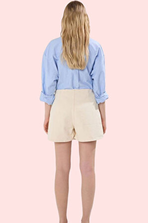 Kadın Düz Desen Pamuklu Şort Etek Rahat Günlük Yazlık Hafta Sonu Yaz Aylarının Vazgeçilmezi