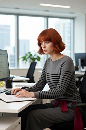 Kadın Basic Regular Kalıp Uzun Kollu Çizgili Bisiklet Yaka Gri Triko Kazak Modeli Kaliteli