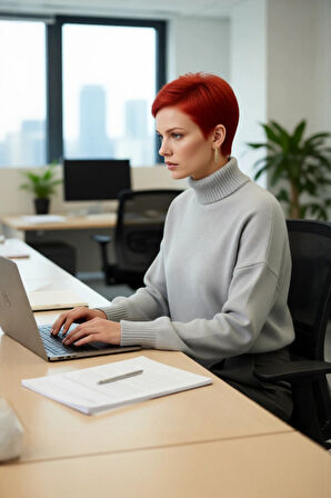 Kadın Basic Oversize Dik Yaka Triko Kazak Düşük Kol Uzun Boy Kışlık Günlük Şıklık Sunar Kaliteli