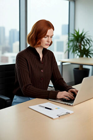 Kadın Dik Yaka Oversize Kalıp Düz Renk Düşük Kol Triko Kazak Soğuk Havalarda Konforlu ve Modern