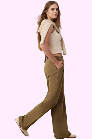 Kadın Palazzo Pantolon Yüksek Bel Geniş Paça Rahat Kesim Günlük Stil Yaz Aylarının Vazgeçilmezi