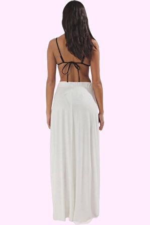 Kadın A line Maxi Plaj Eteği Yırtmaçlı Yazlık Rahat Tasarım Günlük Kullanım Kaliteli Malzeme