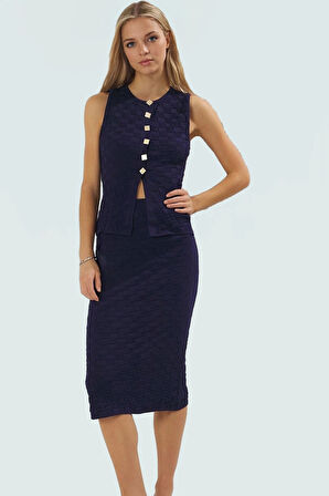 Nefes Alan Triko Yelek Etek Takım Yazlık Şıklık Dayanıklı Malzeme Seçkin Şık Görünüm