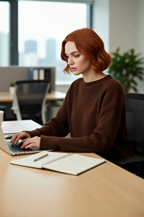 Kadınlara Özel Oversize Kesim Kalın Triko Kazak Soğuk Havalara Uygun Düşük Kol Detaylı Günlük Şıklık