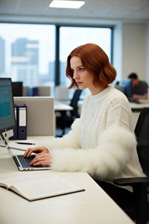 Kadın Triko Oversize Kalıp Saç Örgülü Düşük Kol Püsküllü Kazak Günlük Şıklık Sunar Kışa Özel