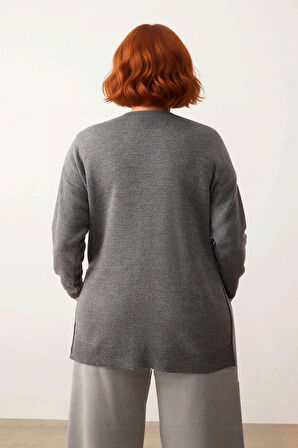 Kadın Günlük Akrilik Balıkçı Yaka Rahat Kesim Triko Kazak Uzun Kollu Soğuk Havanın Vazgeçilmezi