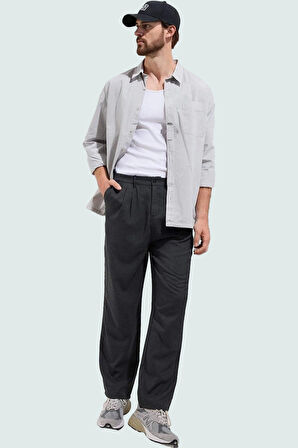 Erkek Casual Wide Leg Pantolon; Regular Boy Renk Nefes Alan Kumaş Yaz Aylarının Vazgeçilmezi