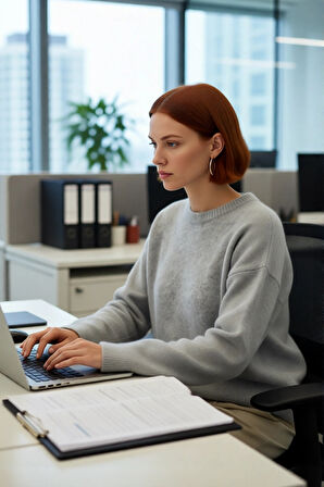 Kadınlar İçin Konforlu Oversize Düz Bisiklet Yaka Düşük Kol Triko Kazak Soğuk Günlerin Vazgeçilmezi