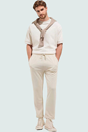 Erkek Günlük Pantolon Boru Paça Düz Desen Rahat Kumaş Pamuk Hafta Sonu Yaz Aylarının Vazgeçilmezi