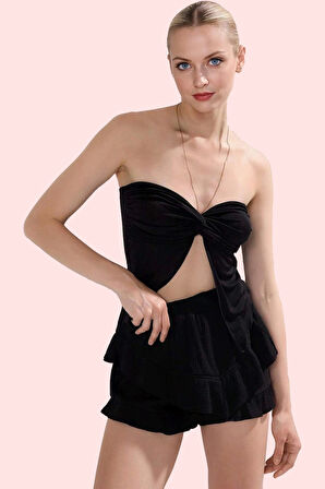 Kadın Mini Şort Etek Yüksek Bel Dar Paça Crinkle Dokuma Rahat Günlük Kombinler Özel Günler