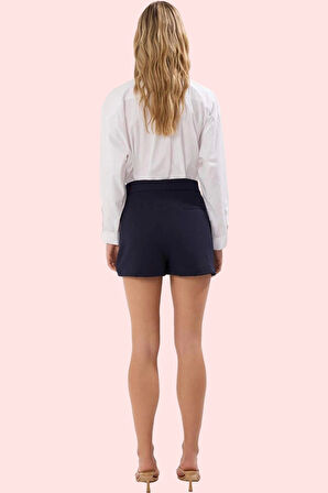 Kadın Mini Şort Etek Yüksek Belli Finike Dokuma Rahat Günlük Hafta Sonu Yaz Aylarının Vazgeçilmezi