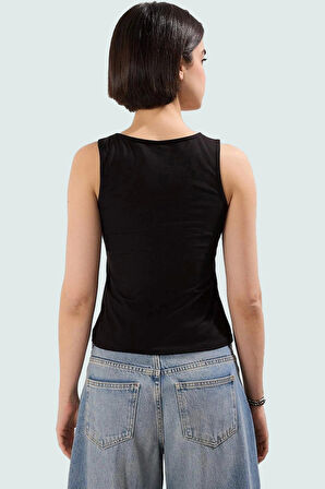 Yazlık Kadın Bluz Fitted Likralı Kolsuz Çift Fermuarlı Özel Tasarım Özenle Seçilmiş