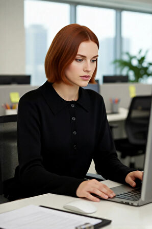 Kadınlar İçin Klasik Polo Yaka Düz Desen Akrilik Triko Kazak Kışlık Kombinlerin Gözdesi. Kaliteli