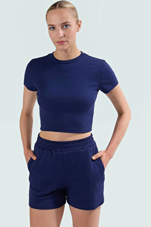 Pamuklu Melanj Örme Şort Takım Rahatlık ve Stil Bir Arada Özenle Seçilmiş Premium Kalite