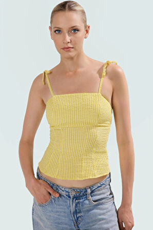 Kareli Kolsuz Bluz Gofre Dokuma Yazlık Rahat Nefes Alan Kumaş Kaliteli İşçilik Özel Tasarım