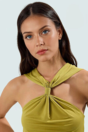 Basic Kolsuz Örme Bluz V Yaka Fitted Kalıp Günlük Kullanım Profesyonel Görünüm