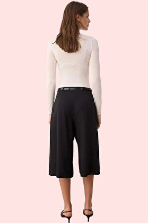 Kadın Kapri Şort Yüksek Bel Geniş Paça Günlük Kullanım için Mükemmel Yaz Aylarının Vazgeçilmezi