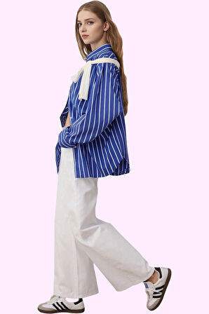 Kadın Denim Pantolon Yüksek Bel Geniş Paça Günlük Ve Rahat Kullanım Yaz Aylarının Vazgeçilmezi