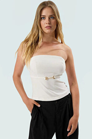 Dokuma Finike Kumaş Straplez Bluz Rahat ve Şık Yazlık Özenle Seçilmiş Kullanım