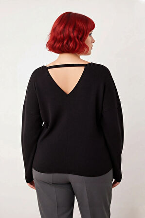 Kadın Casual V Yaka Düşük Kol İnce Triko Kazak Konforlu Akrilik Dokusuyla Sonbahar Kış Şıklığı