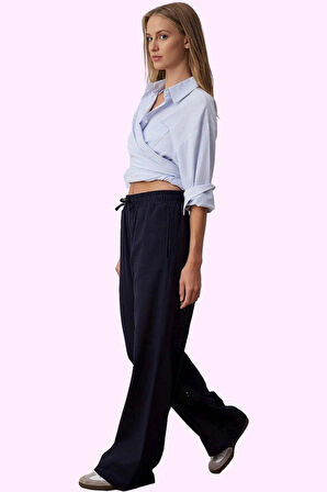 Kadın Yüksek Bel Wide Leg Şort Pamuk Rahat Kesim Günlük Hafta Sonu Yaz Aylarının Vazgeçilmezi