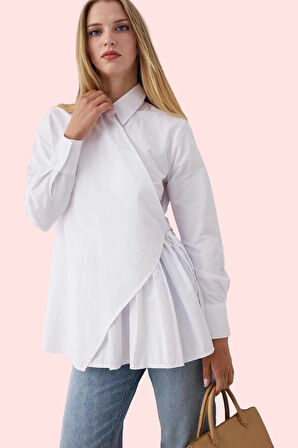 Kadın Pamuklu Dokuma Gömlek; Günlük Stil İçin Nefes Alabilir Kumaş Yaz Aylarının Vazgeçilmezi