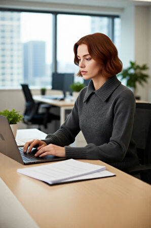 Kadın Polo Yaka Triko Kazak Taş Detaylı Regular Kesim Kış Sezonu İçin İdeal Günlük Şıklık Kaliteli