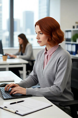 Kadın Geniş Kalıp Akrilik Triko Kazak Düşük Kollu Modern Ofis ve Günlük Kombinler İçin Kaliteli