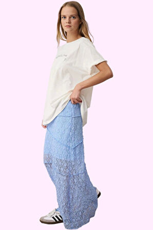 Kadın A line Maxi Etek Yaz Mevsimi için Rahat ve Şık Günlük Kombinler Stilin Buluştuğu Yer