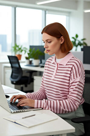 Kadınlar İçin Konforlu Oversize Polo Yaka Triko Kazak Kışlık Günlük Şıklığın Anahtarı Kaliteli