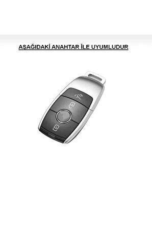 Mercedes C180 C200 W205 W213 E300 Ve B C E Sınıf Lüks Anahtar Kılıfı Gümüş Renk