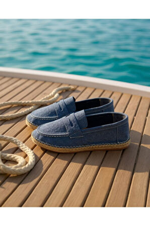 Hasır Detaylı Erkek Espadril