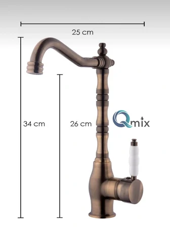 Retro Rustik Model Nostalji Antik Porselen Kol Lüx Mutfak Eviye Bataryası Komple Piriniç