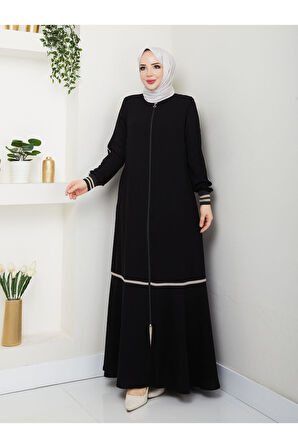 Gündelik Hac Ve Umrelik Ribanalı Şeritli Ferace