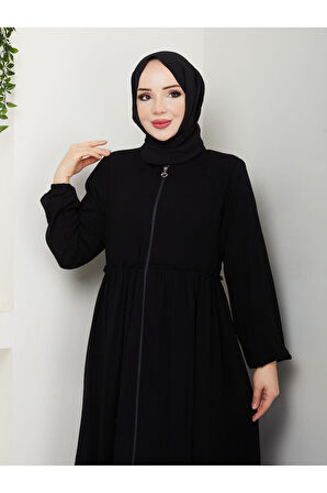 Hac Ve Umrelik Büzgü Detaylı Medine Ipeği Ferace