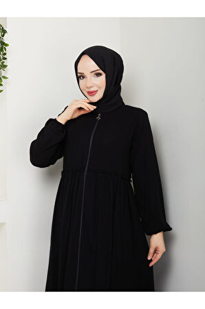 Hac Ve Umrelik Büzgü Detaylı Medine Ipeği Ferace