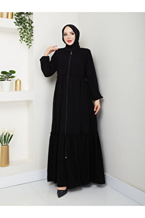 Hac Ve Umrelik Büzgü Detaylı Medine Ipeği Ferace
