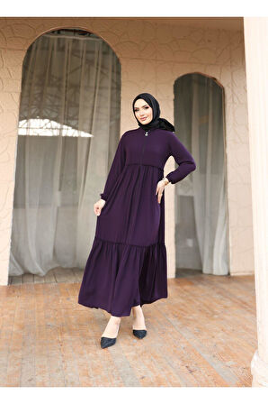 Hac Ve Umrelik Büzgü Detaylı Medine Ipeği Ferace