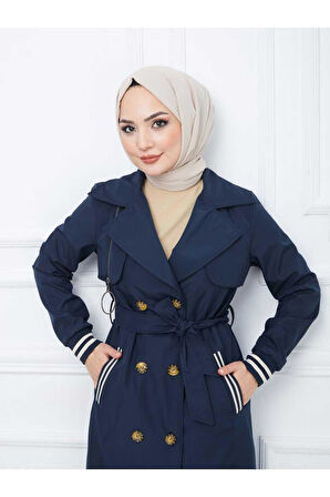 FERMUAR DETAYLI TRENÇKOT BONDİT KUMAŞ GTRENC0004