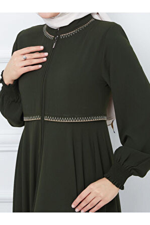 Gündelik Hac Ve Umrelik Nakışlı Mevlana Ferace