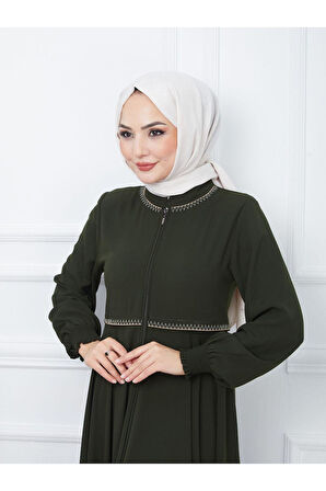 Gündelik Hac Ve Umrelik Nakışlı Mevlana Ferace