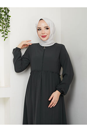 Hac Ve Umrelik Büzgü Detaylı Medine Ipeği Ferace
