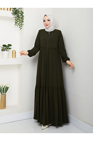 Hac Ve Umrelik Büzgü Detaylı Medine Ipeği Ferace