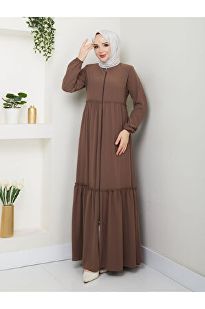 Hac Ve Umrelik Büzgü Detaylı Medine Ipeği Ferace