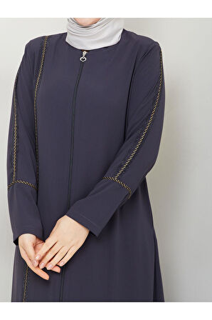 Gündelik Hac Ve Umrelik Ekstraforlu Biye Ve Taş Detaylı Ferace