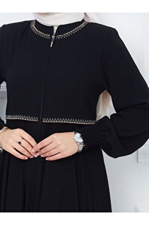 Gündelik Hac Ve Umrelik Nakışlı Mevlana Ferace