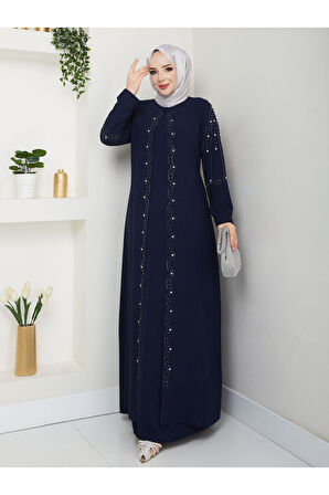 Büyük Beden Tam Boy Pelerinli Anne Elbisesi