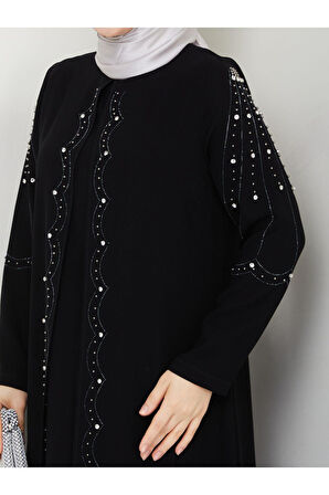 Büyük Beden Tam Boy Pelerinli Anne Elbisesi