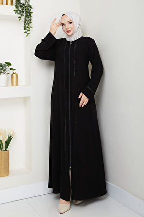 GÜNDELİK HAC VE UMRELİK GÜPÜRLÜ FERACE -SİYAH